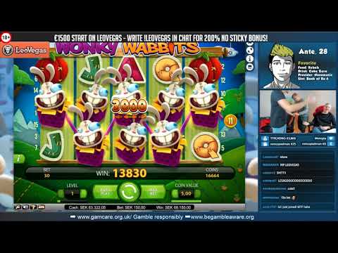 RECORD WIN! Wonky Wabbits multiple wild lines slot from Casino Livestream!