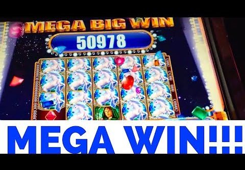 Mystical Unicorn Slot- Huge Mega Win with re-trigger!