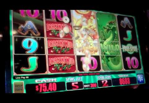 Dragon’s Wild Slot Machine Bonus – BIG BET – Free Spins Big Win