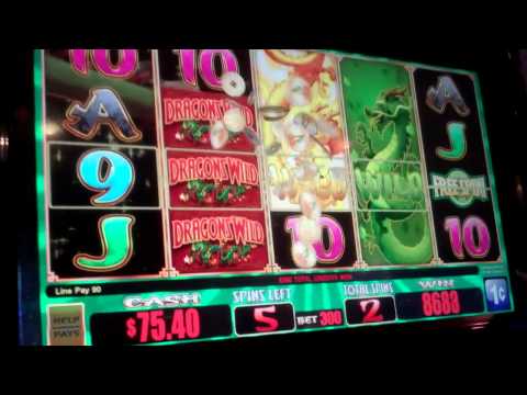 Dragon’s Wild Slot Machine Bonus – BIG BET – Free Spins Big Win