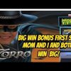 BIG WIN! FIRST SPIN BONUS ON ZORRO SLOT MACHINE-POKIES