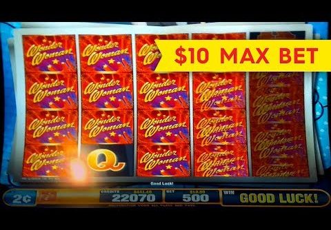 Wonder Woman Wild Slot – BIG WIN BONUS – $10 Max Bet!
