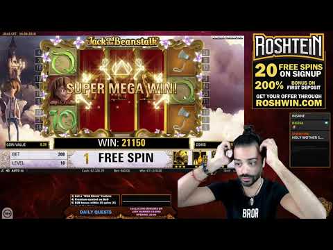 record online slot mega big win netent jack and the beanstalk 25k €