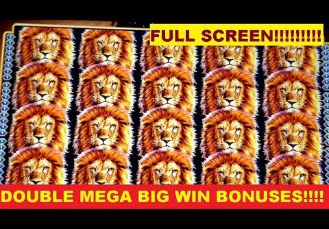 *~FULL SCREEN~* Double MEGA Big Win Bonuses!!!! King of Africa Slot Machine