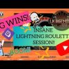 BIG WINS!! INSANE LIGHTNING ROULETTE SESSION!!