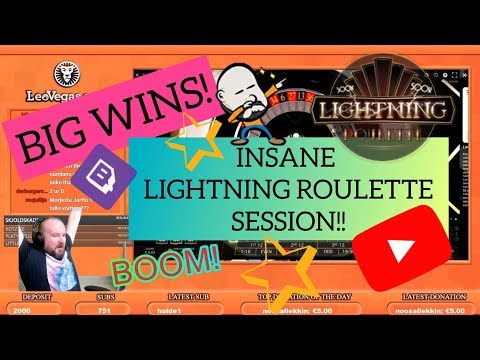 BIG WINS!! INSANE LIGHTNING ROULETTE SESSION!!