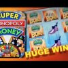 SUPER MONOPOLY – PART 1 of 3 | WMS – HUGE Win! Slot Machine Bonus (Hot Days Theme)