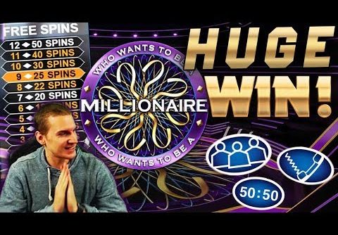 HUGE WIN on Who Wants to Be a Millionaire Slot – £5 Bet