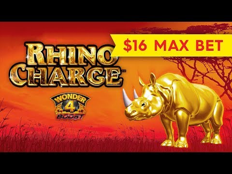 BETTER THAN JACKPOT – Wonder 4 Boost Rhino Charge Slot – BIG WIN BONUS!