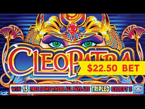 Cleopatra Slot – HIGH LIMIT $22.50 Max Bet BIG WIN Bonus!