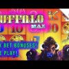 Super Fun Buffalo Max Slot Live Play Session! Big win to start! D-Gen Max Bet Bonuses!