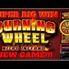 SUPER BIG WIN on BURNING WHEEL NITRO INFERNO SLOT POKIE by Aruze Gaming  PECHANGA CASINO