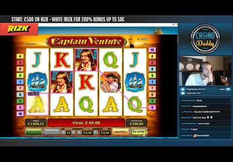 BIG WIN!!!! Captain Venture   Casino   Bonus round Casino Slots From Live Stream