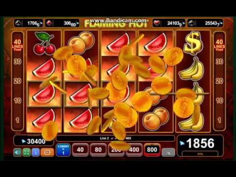 Flaming Hot Slot VLT Machines 2 MEGA WINS 10000$ TO 50000$