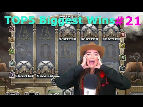 TheBestMoments | TOP5 Biggest Wins #21. Dead Or Alive Slot 2500x HUGE WIN!