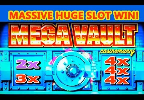 **MASSIVE WIN** – MEGA VAULT SLOT – 2X-3X-4X-4X-4X – MEGA SLOT WIN – Slot Machine Bonus