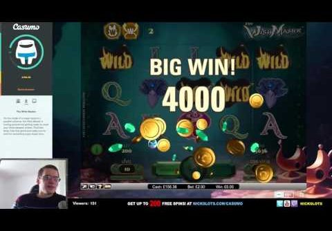 SUPER MEGA WIN on The Wish Master Slot – £2 Bet