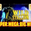 Wild Stallion * SUPER MEGA BIG WIN * Slot Machine Bonus HUGE 3x 5x WIN
