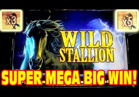 Wild Stallion * SUPER MEGA BIG WIN * Slot Machine Bonus HUGE 3x 5x WIN