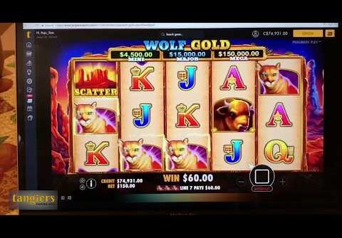 Big WIN On Tangiers Casino Wolf Gold BoomWin JACKPOT