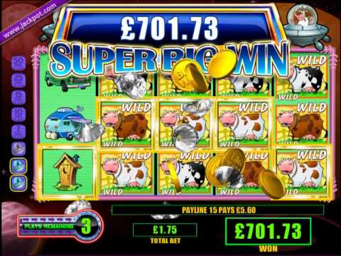 £795.20 MEGA BIG WIN ON INVADERS FROM THE PLANET MOULAH™ ONLINE SLOT AT JACKPOT PARTY®