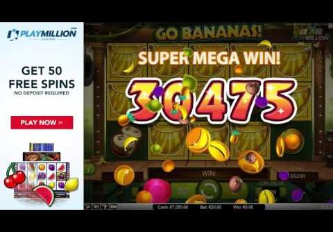 SUPER MEGA WIN Playing Go Bananas! Slot!