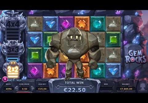 Epic €21432 Mega Win on New Slot Gem Rocks!