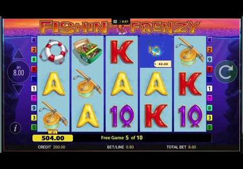 Bookies Fishing Frenzy Slot Machine Huge Catches Mega Win £8 Spins