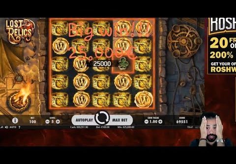 Big win slots  the LOST RELICS! Total 25.000€!