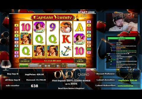 BIG BET!! HUGE WIN FROM CAPTAIN VENTURE SLOT!!