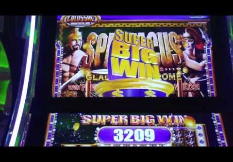 Big Win! Spartacus Gladiator of Rome slot machine at Resorts World Casino