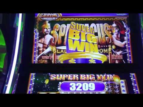 Big Win! Spartacus Gladiator of Rome slot machine at Resorts World Casino