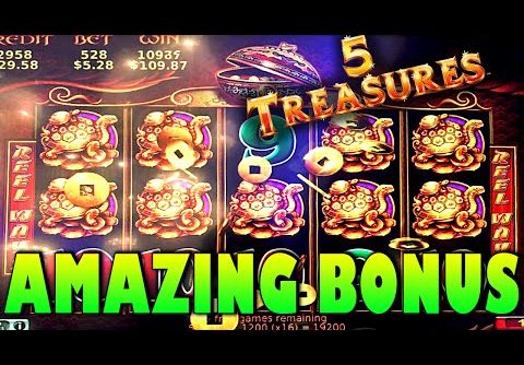 SWEET *SUPER BIG WIN* | 5 TREASURES SLOT MACHINE BONUS