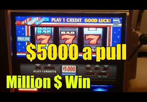 $5000 a pull High limit slot machine Aria Las vegas Mega win 1.75 Million