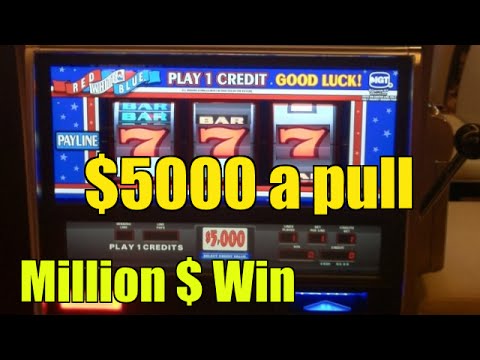 $5000 a pull High limit slot machine Aria Las vegas Mega win 1.75 Million