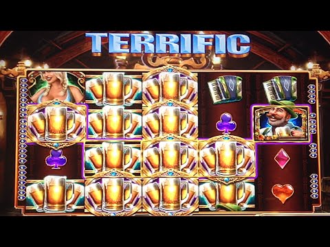 JACKPOT HANDPAY! Bier Haus Slot Mega Win Bonus 55+ Spins ~ 1000x Pay