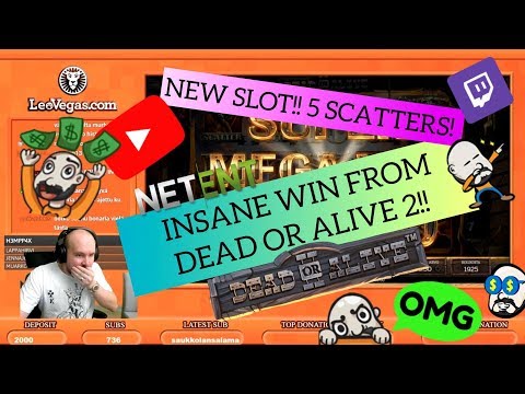 NEW SLOT!! 5 SCATTERS! INSANE WIN FROM DEAD OR ALIVE 2!!