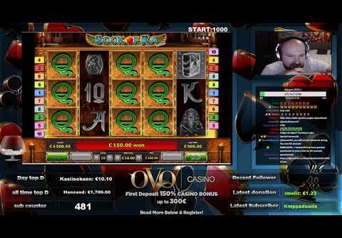 MAX BET!! SUPER BIG WIN FROM BOOK OF RA DELUXE SLOT!!