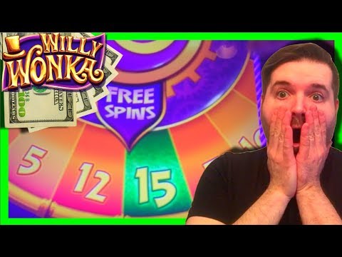 BIG WIN! Beginners LUCK IS REAL! Willy Wonka Slot Machine Bonus – Wonka Free Spins – Big Win!!!