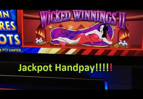 Wicked Winnings Slot- JACKPOT HANDPAY AND HUGE WIN- 3 VIDEOS