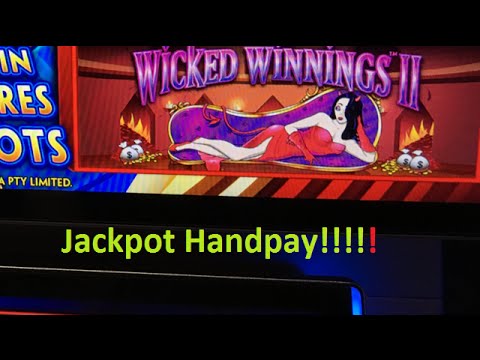 Wicked Winnings Slot- JACKPOT HANDPAY AND HUGE WIN- 3 VIDEOS