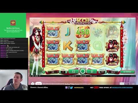 130 Win on Koi Princess Slot   4 Wild Reels