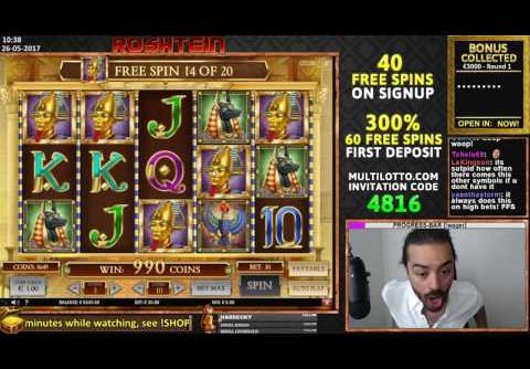 BIG RECORD €61000 WIN!! Playing Highroll Book of Dead slot (2000x)