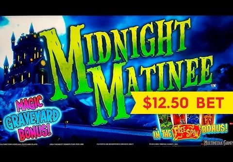 Midnight Matinee Slot – BIG WIN Bonus – $12.50 Max Bet!