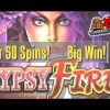 ** BIG WIN ** GYPSY FIRE slot machine bonus – Re-Trigger City!?  ♠ SlotTraveler ♠