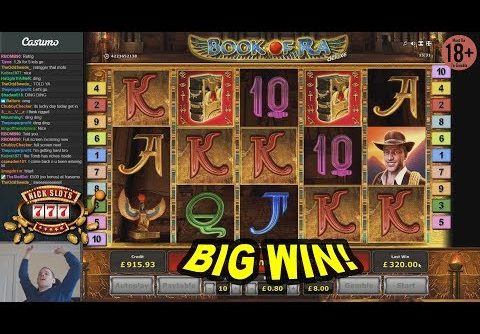 BIG WIN on Book of Ra Slot – £8 Bet!
