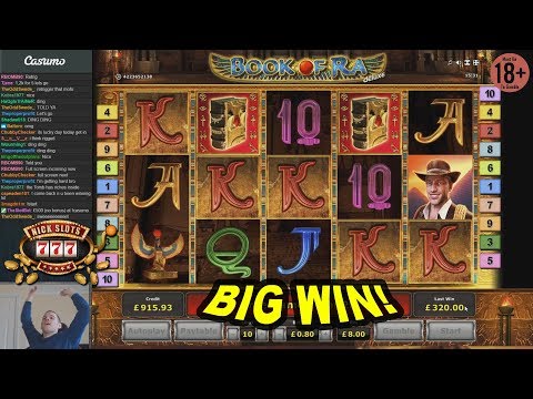 BIG WIN on Book of Ra Slot – £8 Bet!