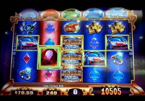 Life of Luxury Deluxe Slot Machine *SUPER BIG WIN* and Progressives Bonus!