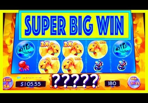 SUPER BIG WIN!! “GOLDFISH DELUXE” Slot w/ MY DAD! – Slot Machine Bonus Win Videos
