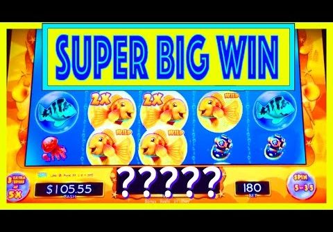 SUPER BIG WIN!! “GOLDFISH DELUXE” Slot w/ MY DAD! – Slot Machine Bonus Win Videos